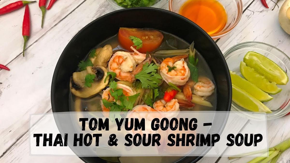 'Video thumbnail for Tom Yum Goong - Thai Hot and Sour Shrimp Soup Recipe | Happy Tummy Recipes'