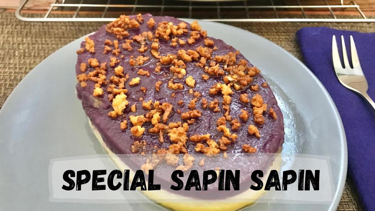 'Video thumbnail for Special Sapin Sapin with Latik Toppings Recipe | Happy Tummy Recipes'