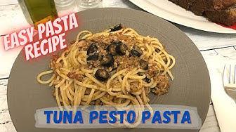 'Video thumbnail for Tuna Pesto Pasta with Olives | Happy Tummy Recipes'